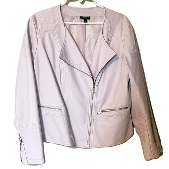 Women’s faux leather Moto Jacket XL Blush Pink - Picture 10 of 10